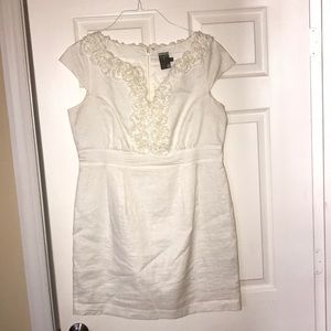 100% Linen Dress with flower detail